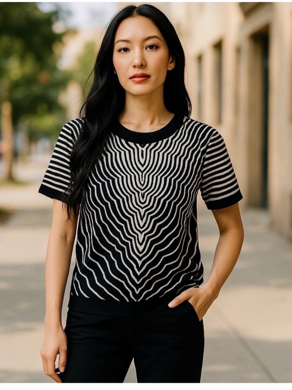 Marc by Marc Jacobs Radio Waves Knit Top